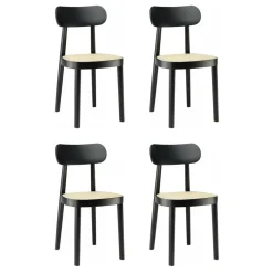 118 Stuhl mit Rohrgeflecht 4er Set