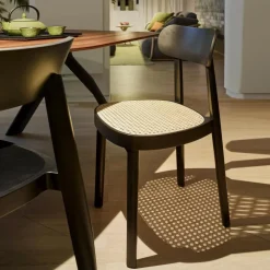 118 Stuhl mit Rohrgeflecht 4er Set