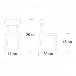 118 Stuhl mit Rohrgeflecht 4er Set