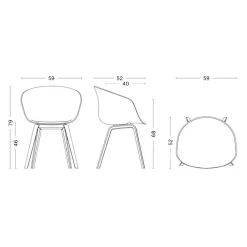 About a Chair AAC 22 2.0 Armlehnstuhl Nussbaum