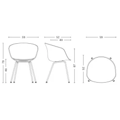 About a Chair AAC 26 2.0 Armlehnstuhl Gestell schwarz