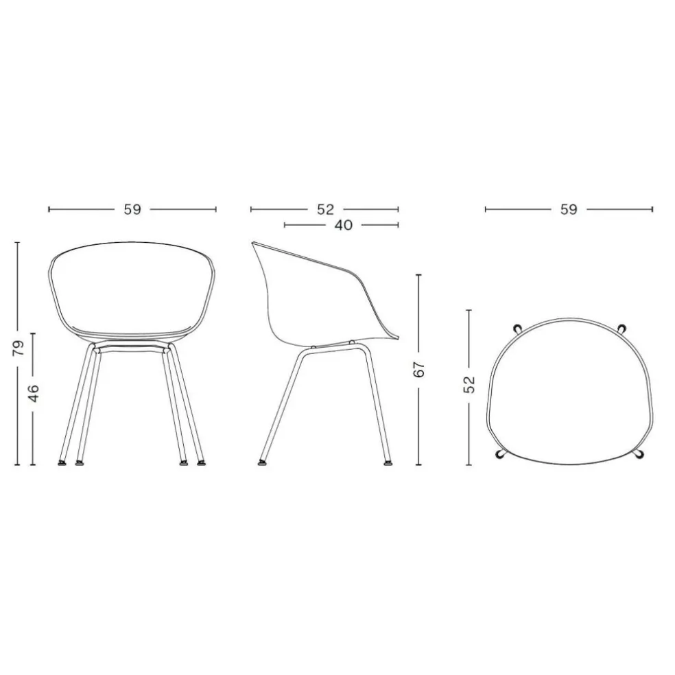 About a Chair AAC 26 2.0 Armlehnstuhl Gestell schwarz