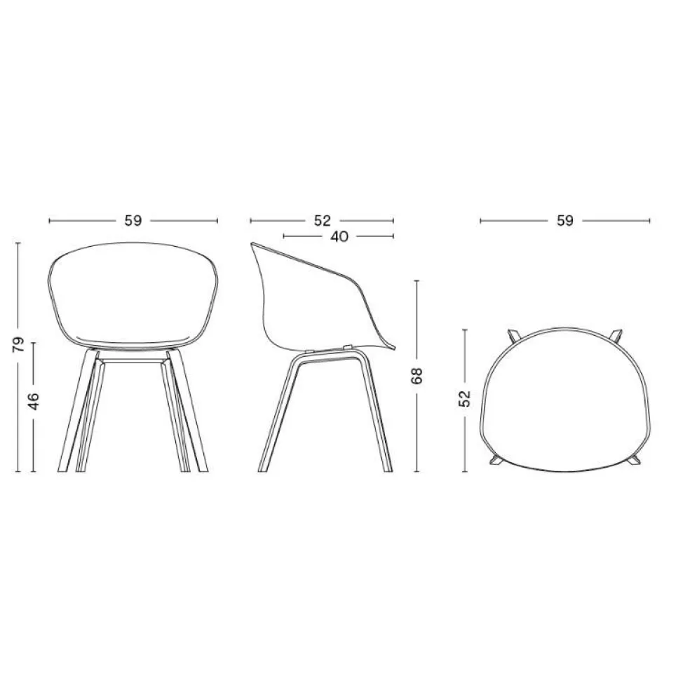 About a Chair AAC 23 Armlehnstuhl Eiche schwarz