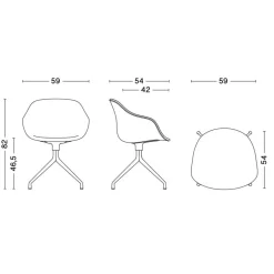 About a Chair AAC 221 Drehstuhl Gestell poliert
