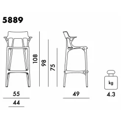 AI Barhocker 75cm