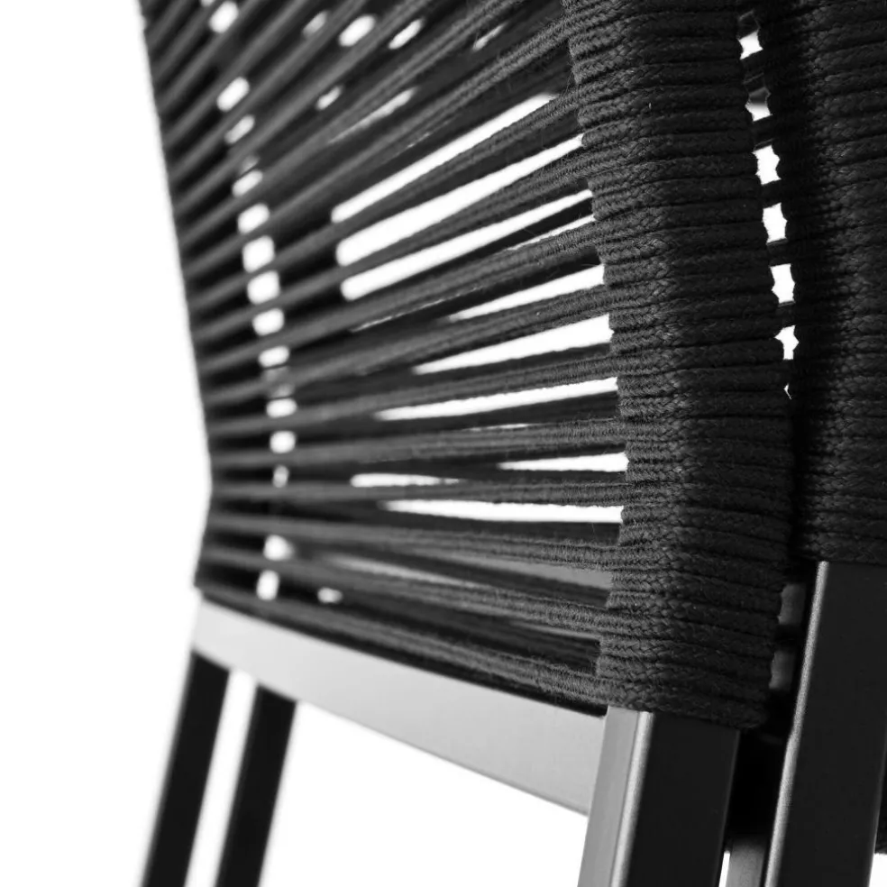 Aria S42 Gartenstuhl Gestell schwarz stapelbar