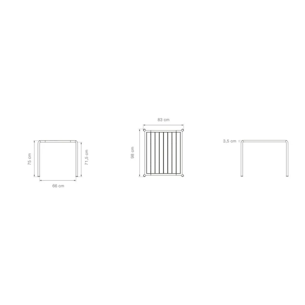 Avanti Gartenesstisch Esche 98x83cm