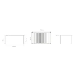 Avanti Gartenesstisch 153x98cm