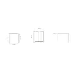 Avanti Gartenesstisch 98x83cm