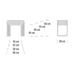 B 9 Beistelltisch 4er Set Esche