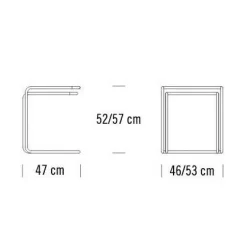 B 97 Pure Materials Beistelltisch 2er Set Nussbaum