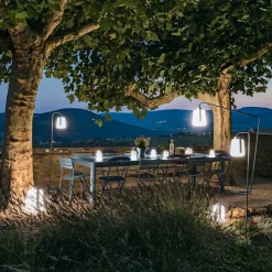 Balad Standfuß klein mit LED Akkuleuchte H 25cm