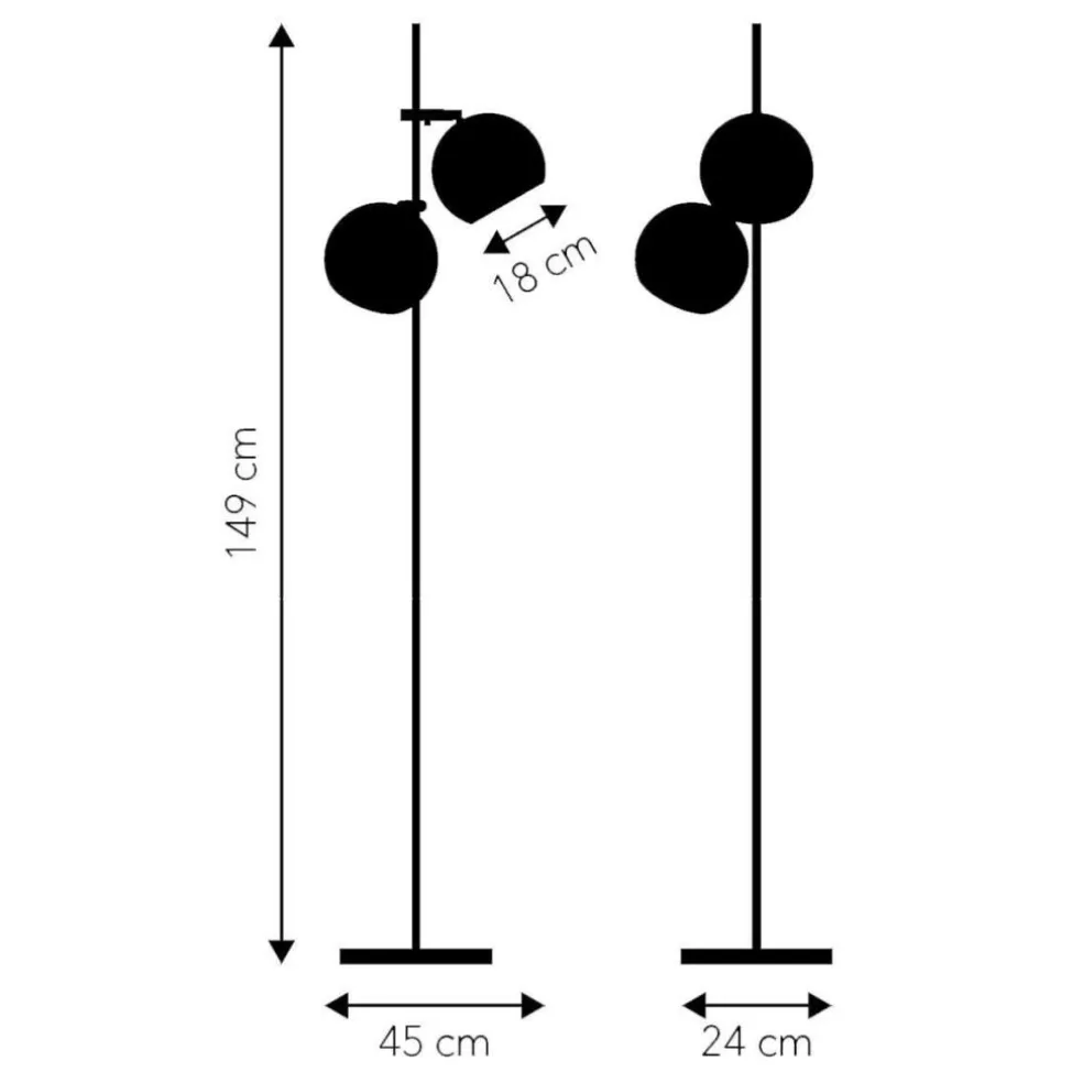 Ball Double Stehleuchte