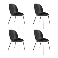 Beetle Stuhl Gestell schwarz 4er Set