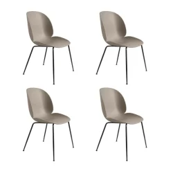 Beetle Stuhl Gestell schwarz 4er Set