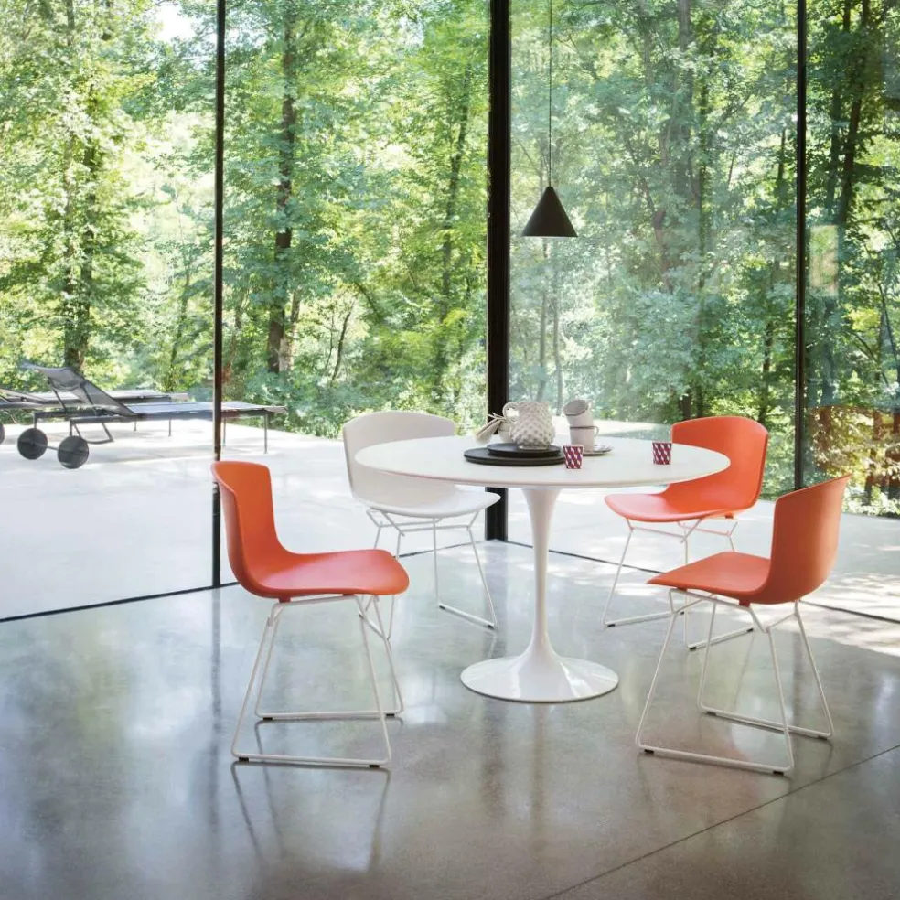 Bertoia Plastic Side Chair Stuhl Gestell weiß