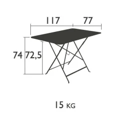 Bistro Klapptisch 117x77cm