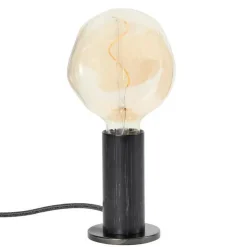 Blackened Oak Knuckle Tischleuchte mit Voronoi I LED E27 2W