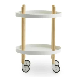 Block Beistelltisch/Servierwagen rund