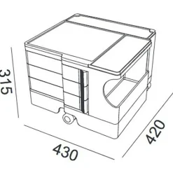 Boby 1/3 Rollcontainer XS