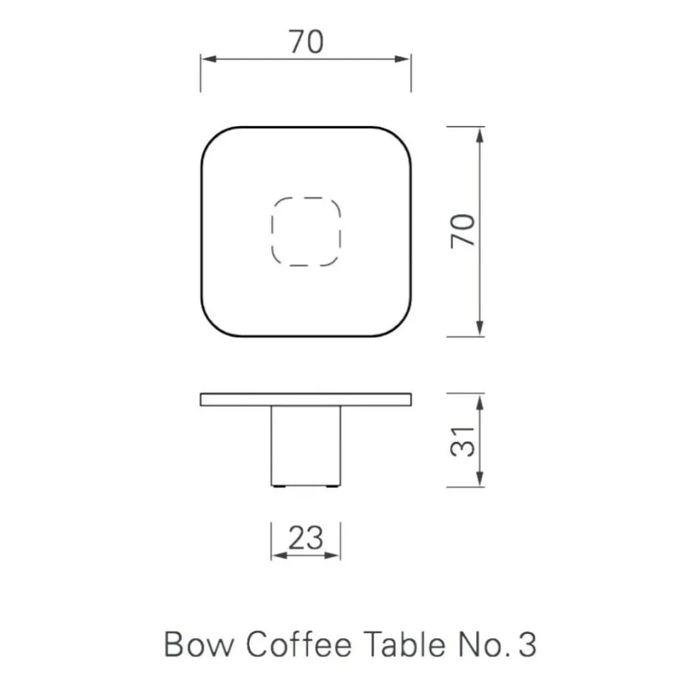 Bow No. 3 Couchtisch Marmor