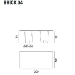 Brick Esstisch