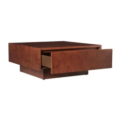 Burl Couchtisch mit Schublade