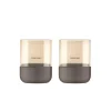 Calma Windlicht Edelstahl 2er Set