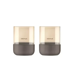 Calma Windlicht Edelstahl 2er Set