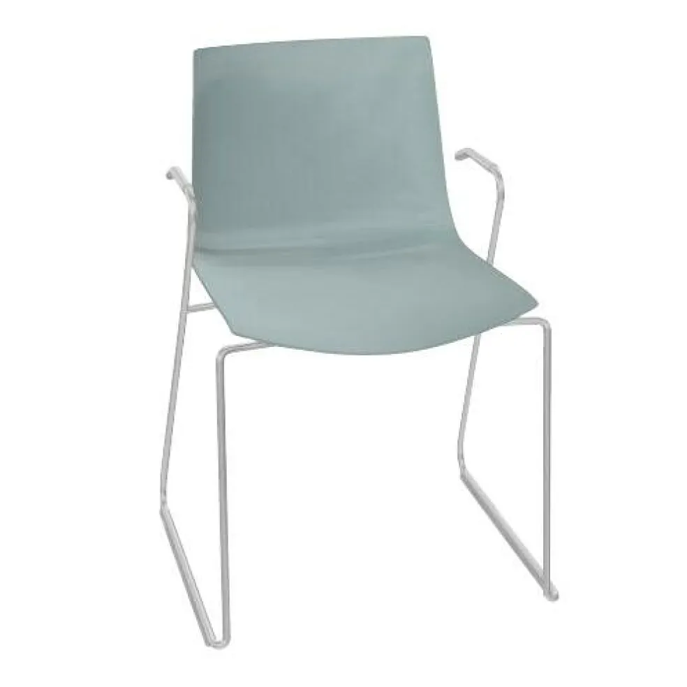 Catifa 46 0287 Armlehnstuhl einf. Kufe Chrom