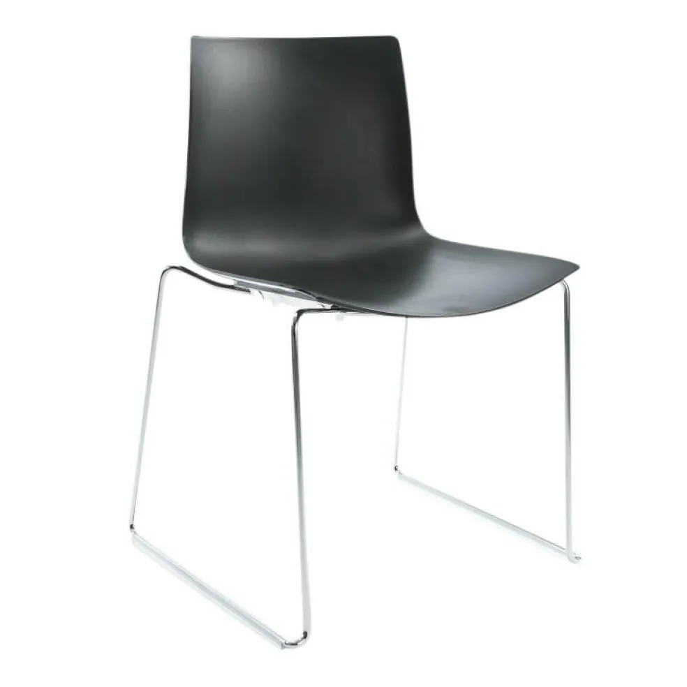 Catifa 46 0278 Stuhl einfarbig Kufe Chrom