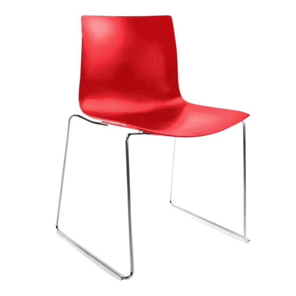 Catifa 46 0278 Stuhl einfarbig Kufe Chrom