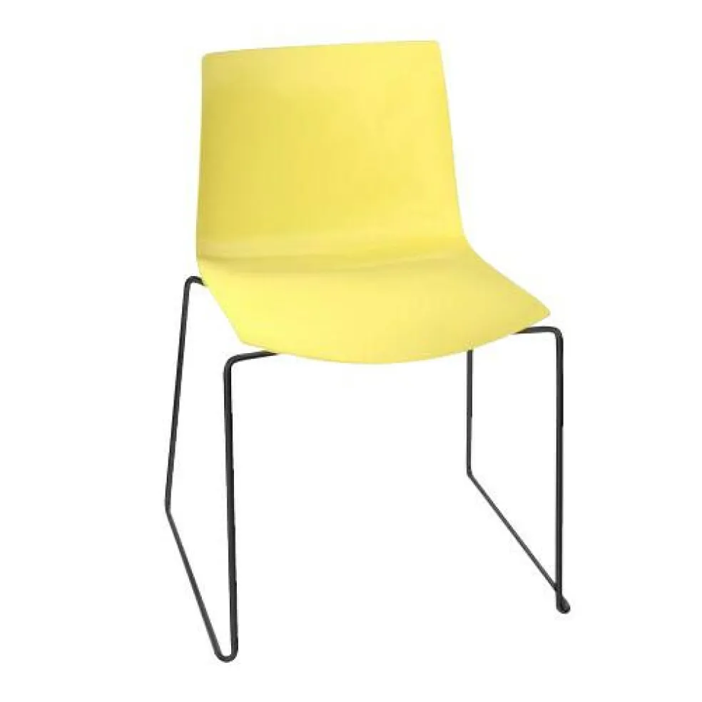 Catifa 46 0278 Stuhl einfarbig Kufe schwarz