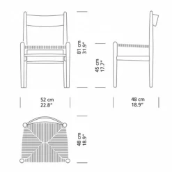 CH36 Chair Gestell Eiche