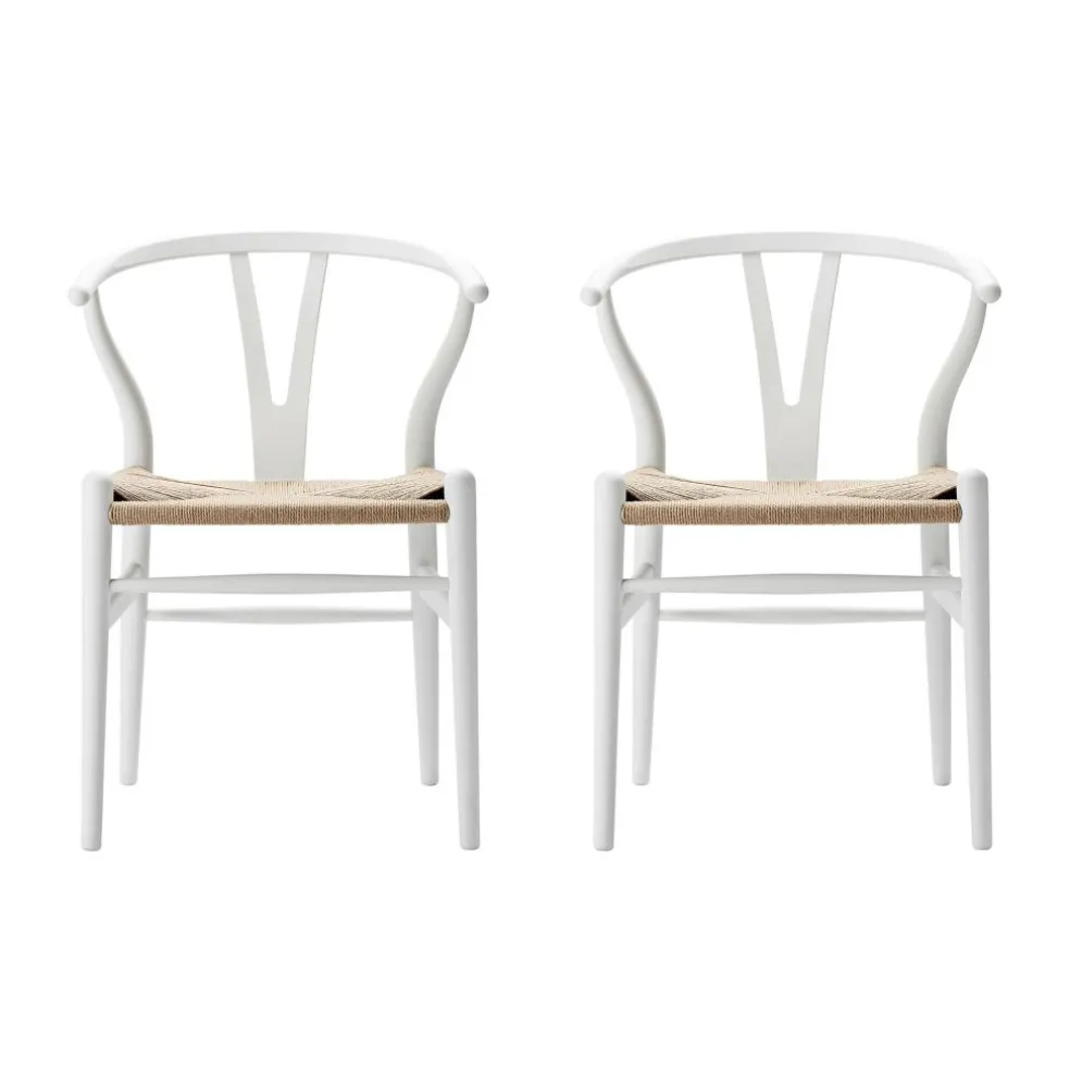 CH24 Soft Wishbone Chair Gestell Buche 2er Set