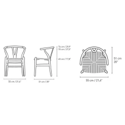 CH24 Soft Wishbone Chair Gestell Buche
