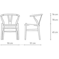 CH24 Wishbone Chair Gestell Buche 2er Set