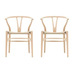 CH24 Wishbone Chair Gestell Buche 2er Set
