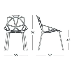 Chair One Stuhl stapelbar 4er Set