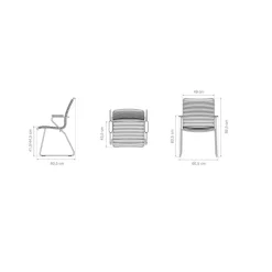 Click Outdoor Armlehnstuhl mit hoher Lehne