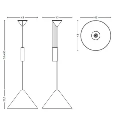 Compass Pendelleuchte höhenverstellbar Ø 43cm