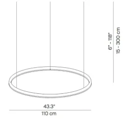 Compendium Circle LED Pendelleuchte Ø110cm