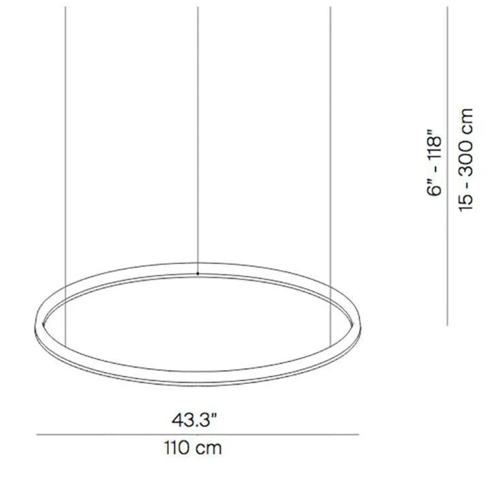 Compendium Circle LED Pendelleuchte Ø110cm