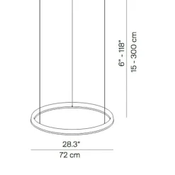 Compendium Circle LED Pendelleuchte Ø72cm