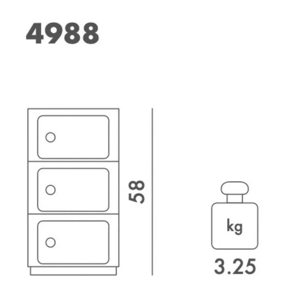 Componibili 3 Container matt