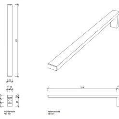 Contract 1 Handtuchhalter einarmig