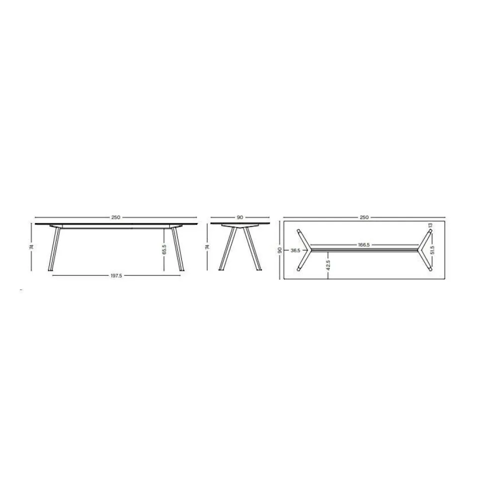 Copenhague CPH30 2.0 Esstisch 250x90cm