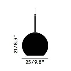 Copper Round LED Pendelleuchte Ø25cm