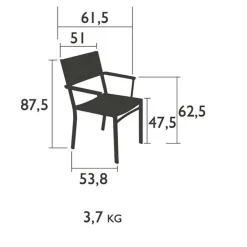 Costa Gartenstuhl mit Armlehnen