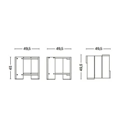 Crate Gartenbeistelltisch 49,5cm